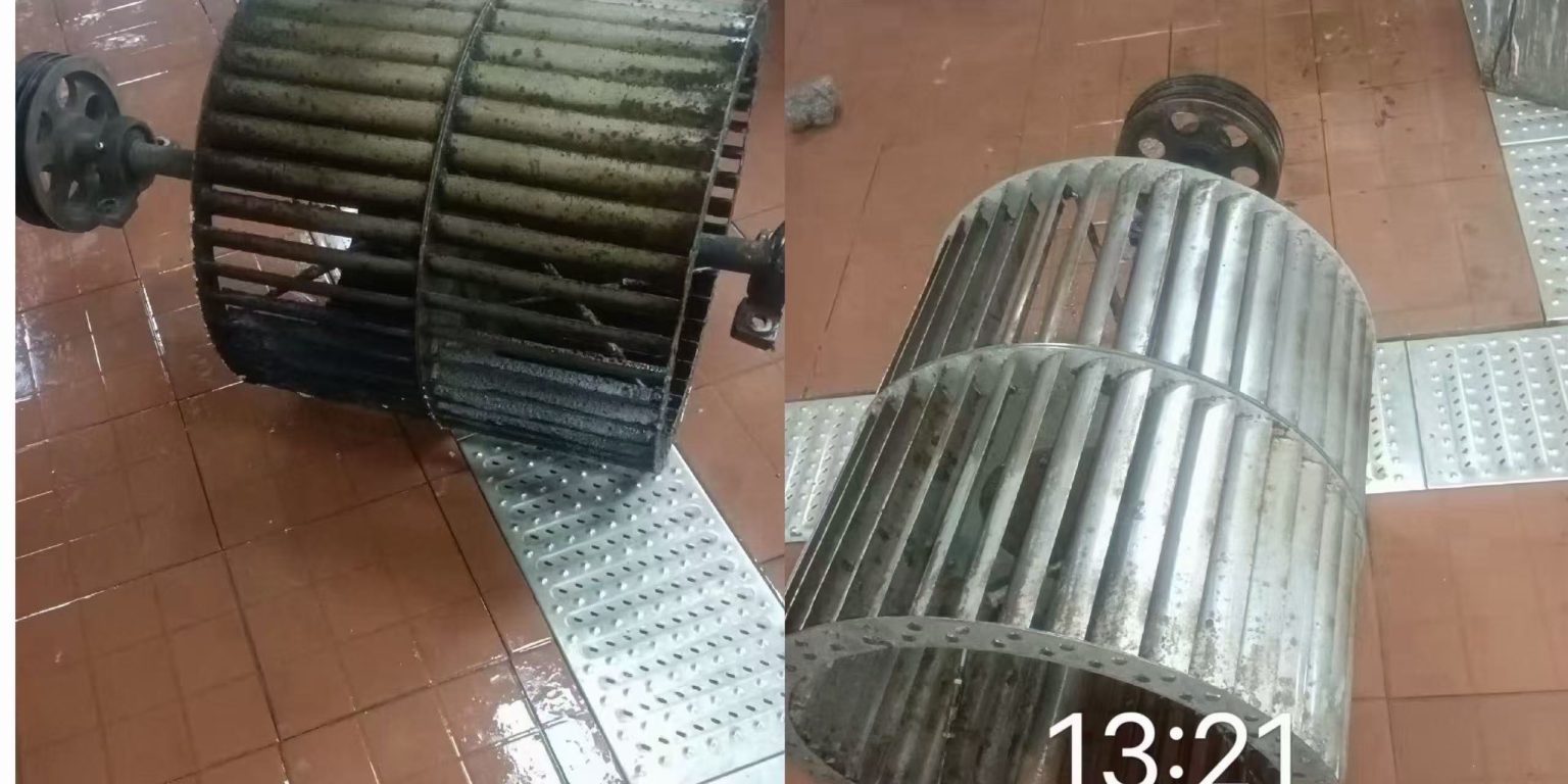 排烟风机清洗前后对比照片